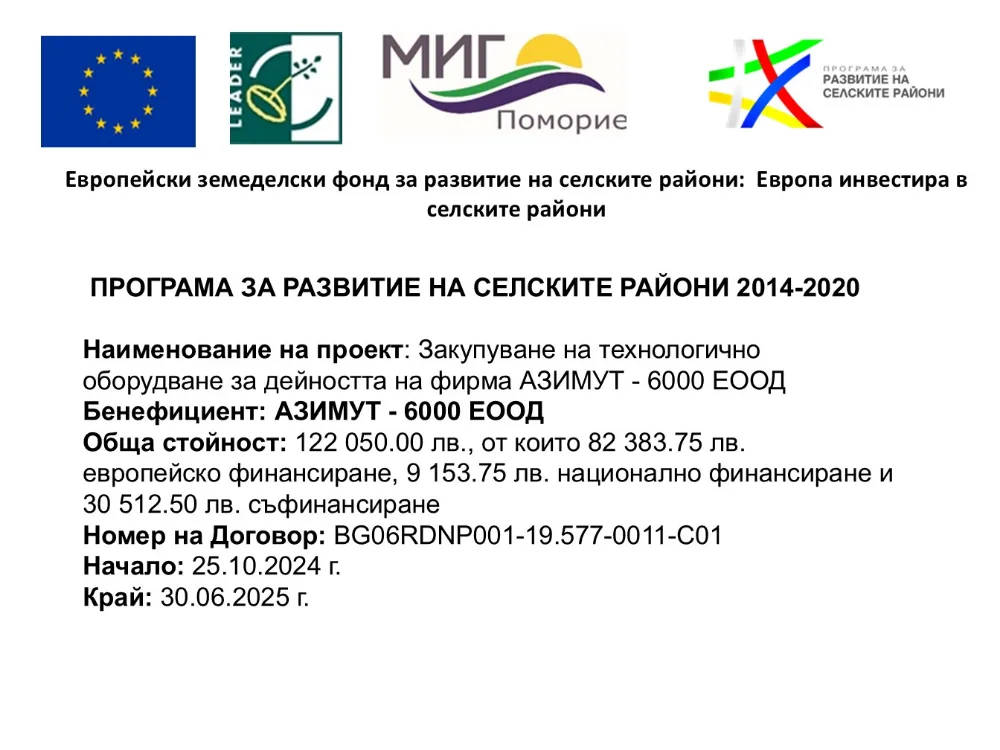 Информационный плакат проекта по ПРСР 2014–2020